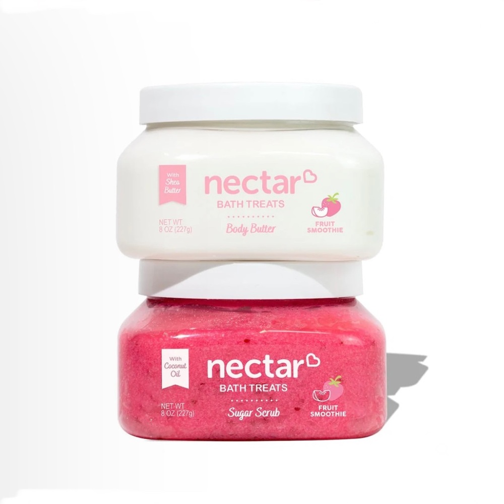 New Nectar bath treats fruit smoothie duo/ body butter & scrub